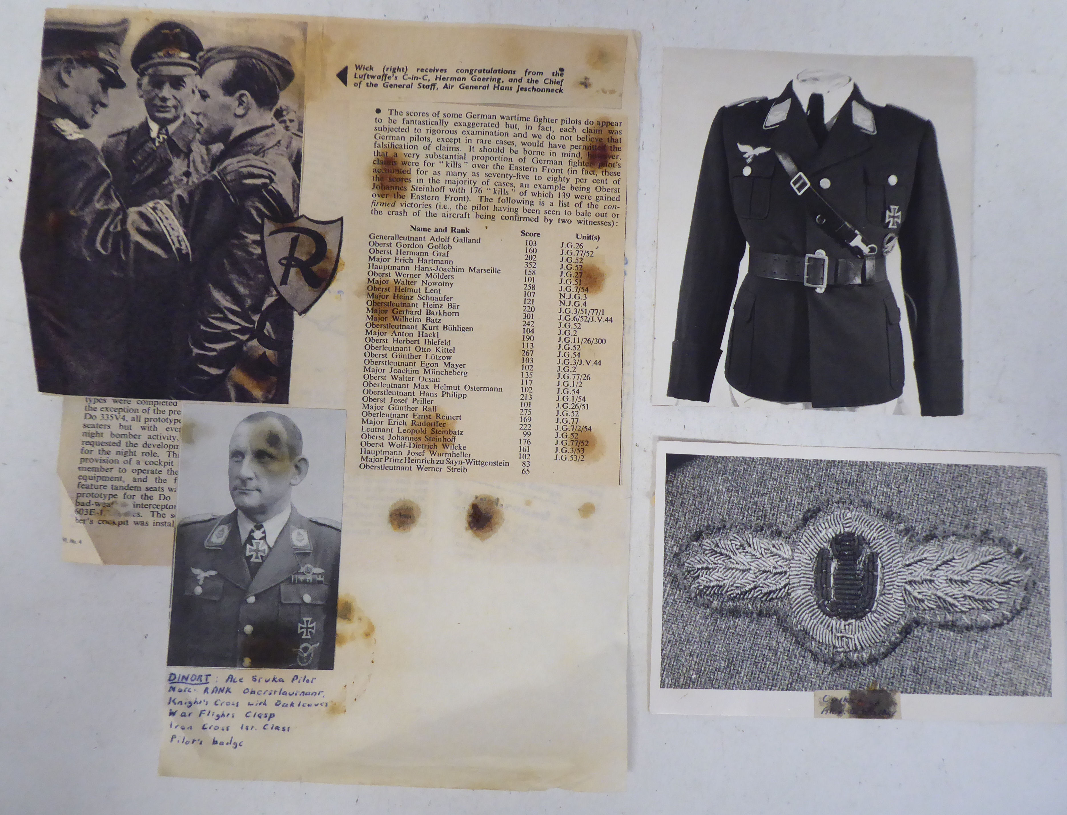 A German World War II era SS flag; and an album of miscellaneous German military orders/documents ( - Image 7 of 9
