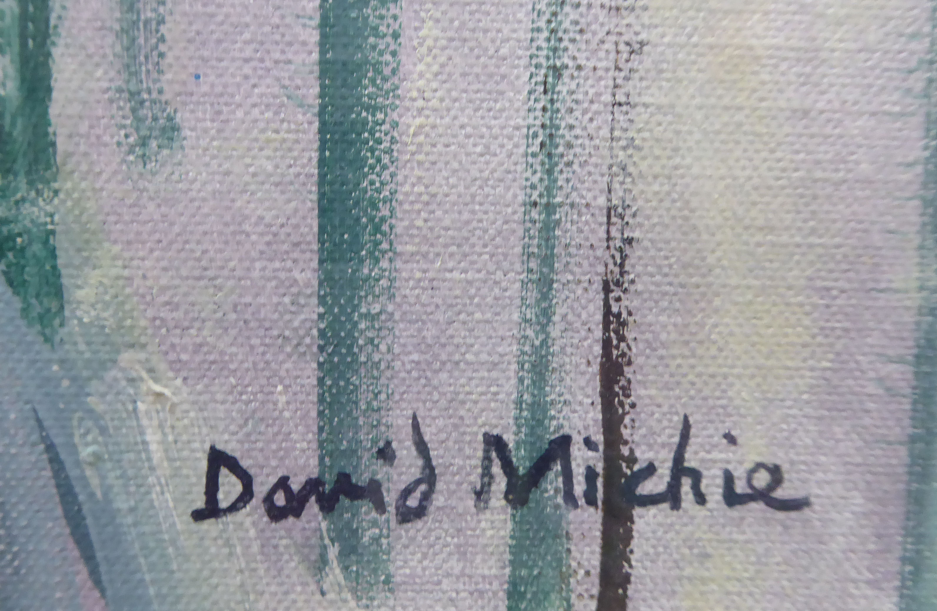 David Michie - 'Poppies 2000'  oil on canvas  bears a signature & gallery label verso  28" x 36" - Image 2 of 3