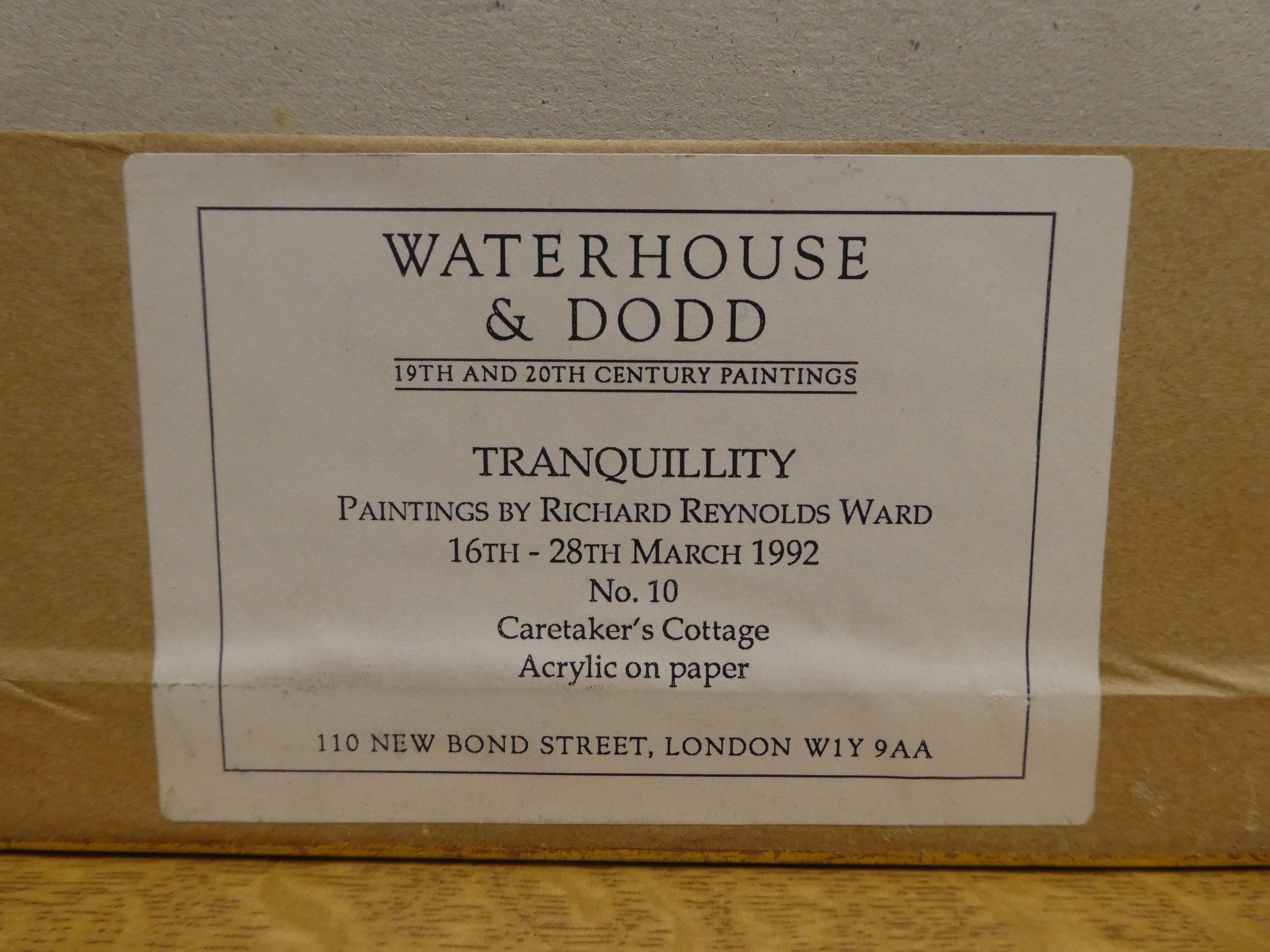 Richards Reynolds Ward - 'House by the Coast'  mixed media on board  bears a Waterhouse & Dodd, - Bild 4 aus 4