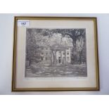 After Don Swann - 'Old Well, University of North Carolina'  etching  bears a pencil title &