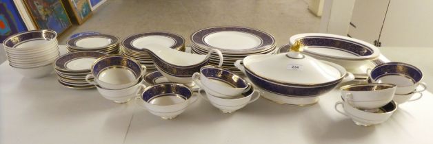 Royal Doulton fine bone china Imperial Blue pattern tableware