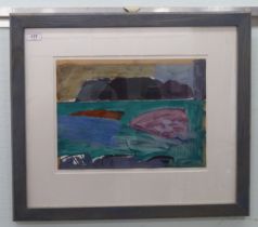 Fraser Taylor - 'Iona'  acrylic  bears a signature & dated '85 with a gallery label verso  11" x 14"