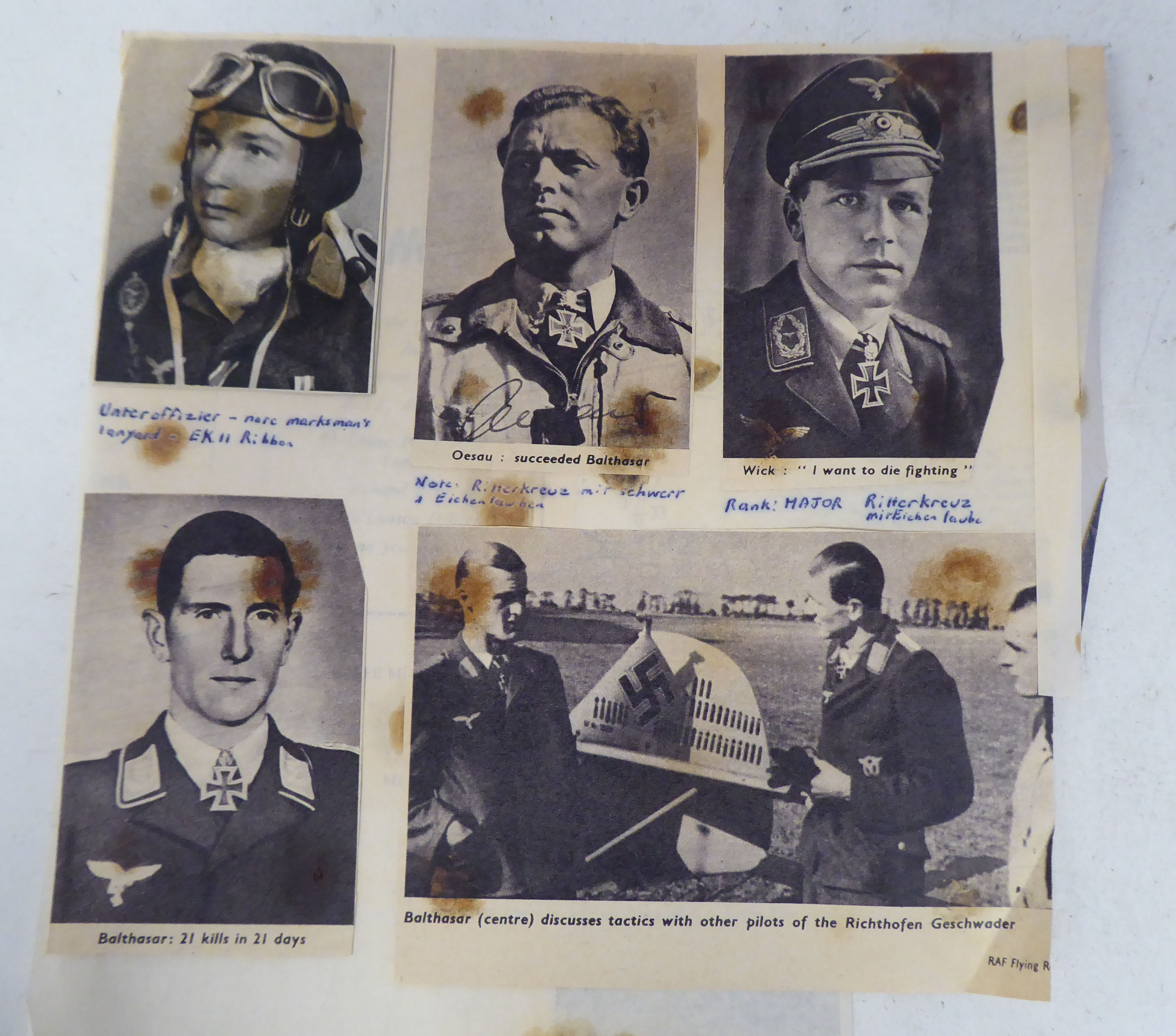 A German World War II era SS flag; and an album of miscellaneous German military orders/documents ( - Image 9 of 9