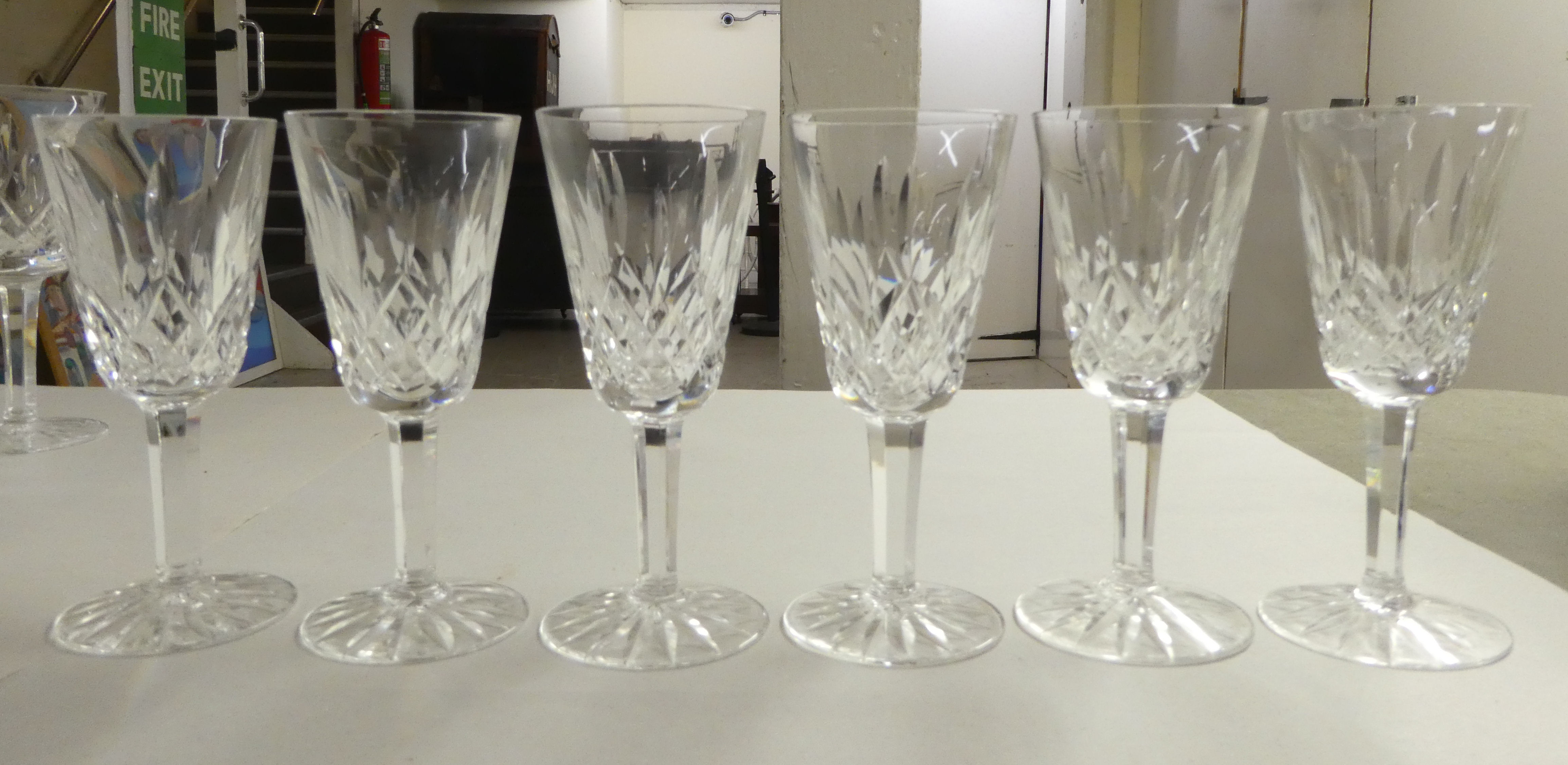 Mainly Waterford crystal drinking glasses: to include three different sized pedestal wines - Image 6 of 7