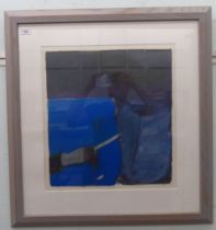 Attributed to Roger Cecil - 'Sinking Boat'  oil & pastel  bears a gallery label verso  18" x 20"
