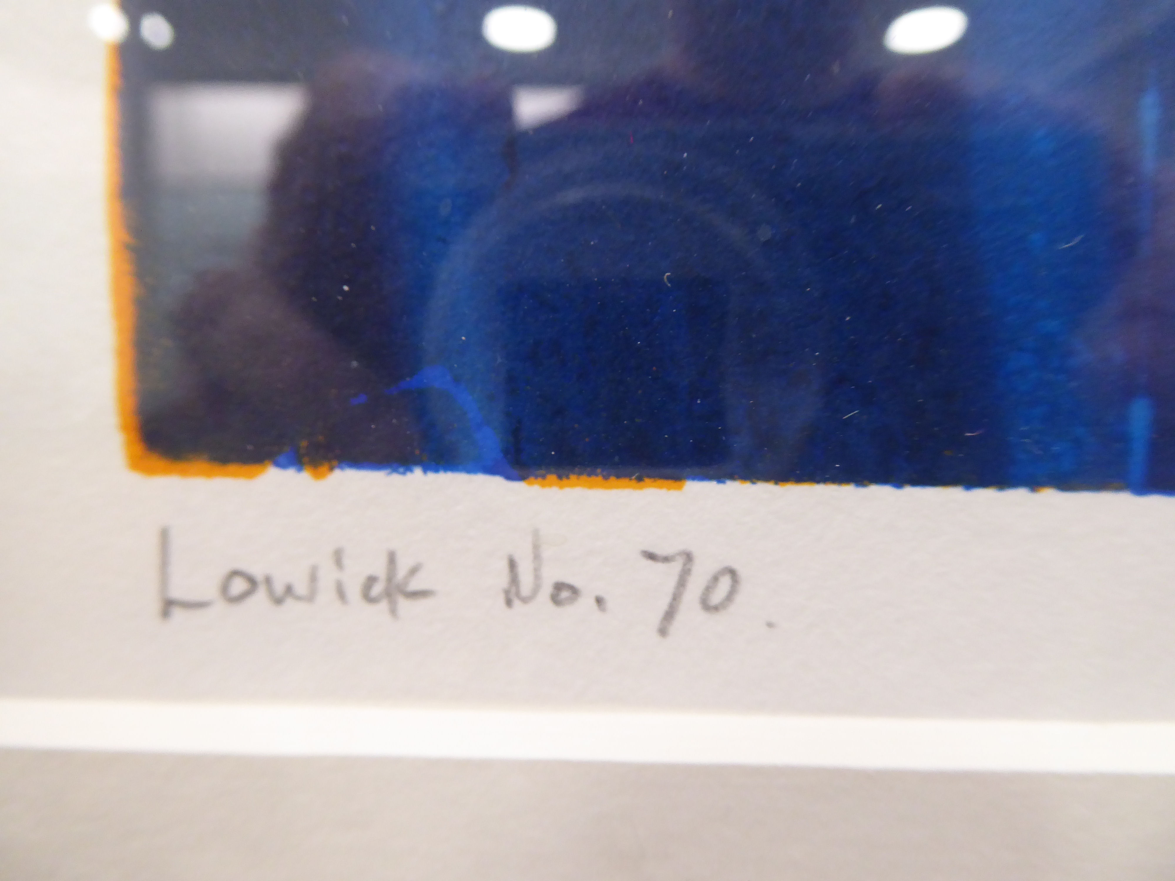 Martyn Brewster - 'Lowick 70'  monoprint  bears a pencil title & signature, dated '94 with gallery - Image 2 of 4