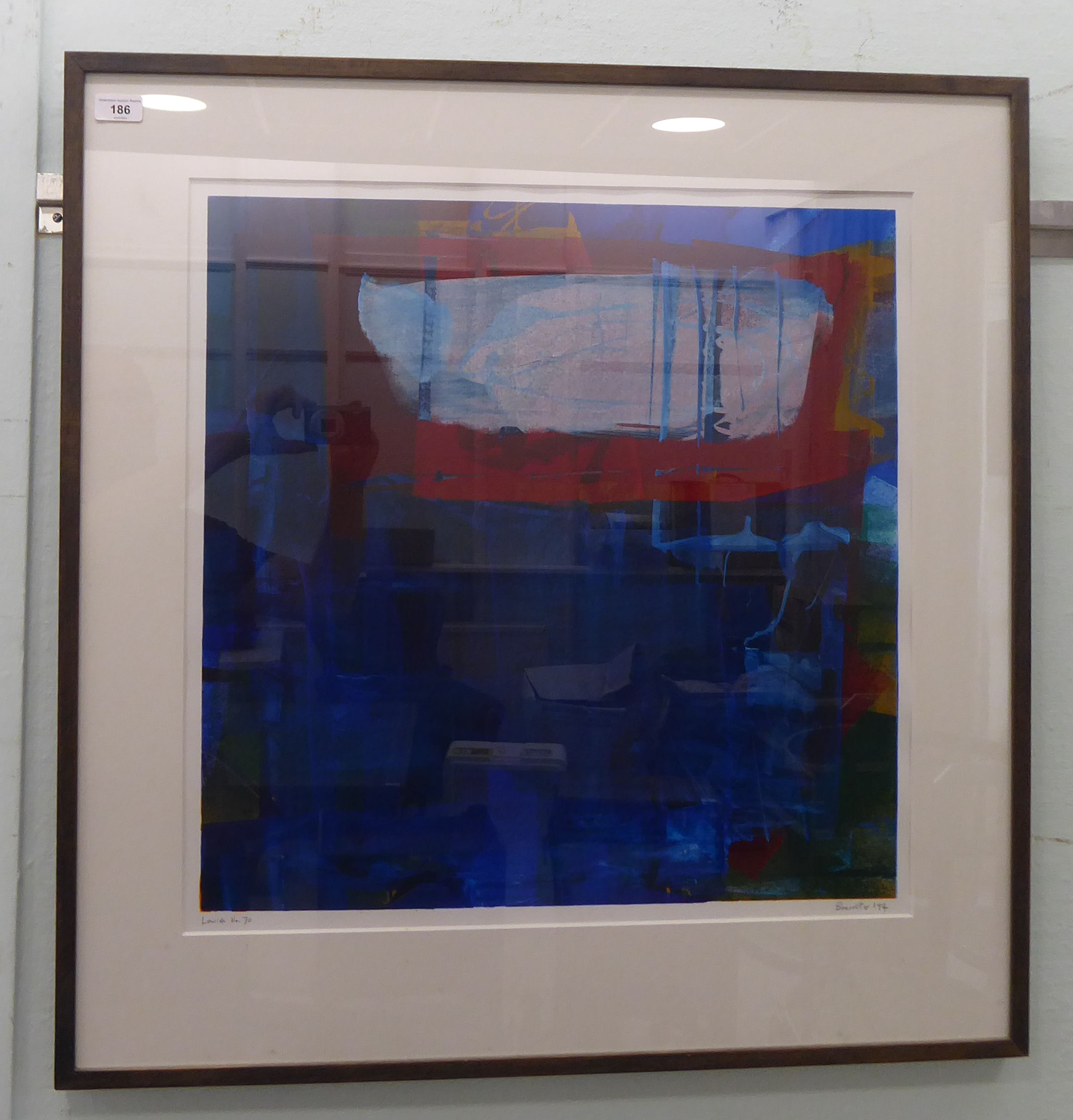 Martyn Brewster - 'Lowick 70'  monoprint  bears a pencil title & signature, dated '94 with gallery