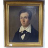 Early/mid 19thC British School - a head and shoulders portrait, a youth wearing a necktie  oil on