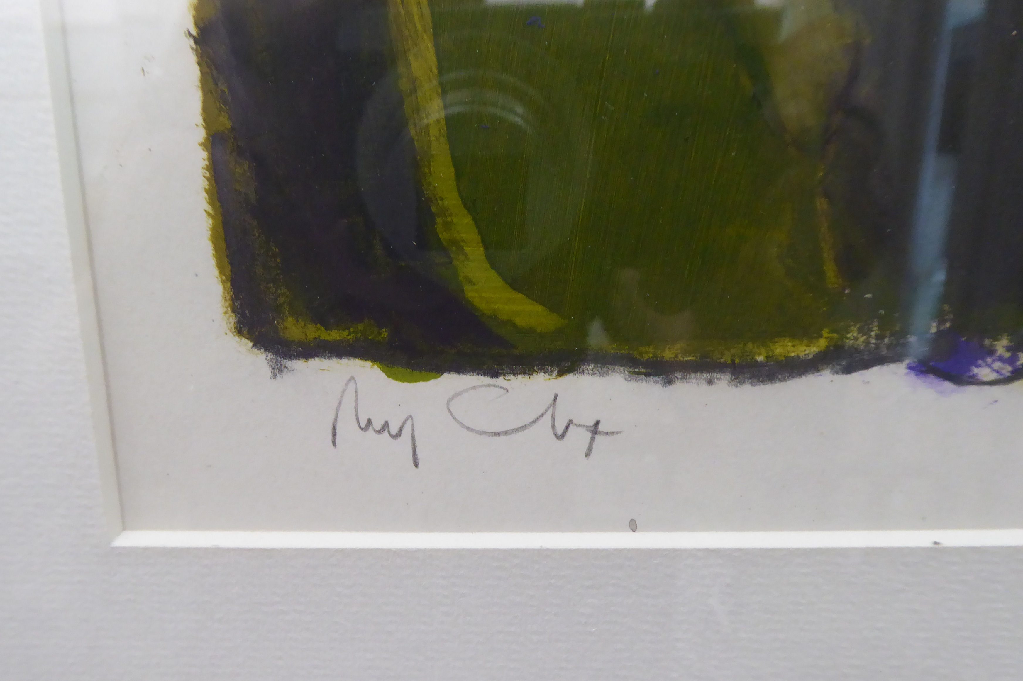 Roger Cecil - 'Landscape, Series No.49'  mixed media in colours  bears a pencil signature & label - Image 2 of 3