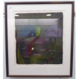 Roger Cecil - 'Landscape, Series No.49'  mixed media in colours  bears a pencil signature & label