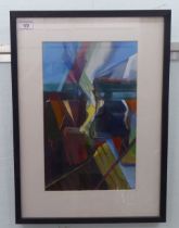 Ned Hoskins - 'Flow Lines'  acrylic  bears a signature & dated 1988 with a gallery label verso