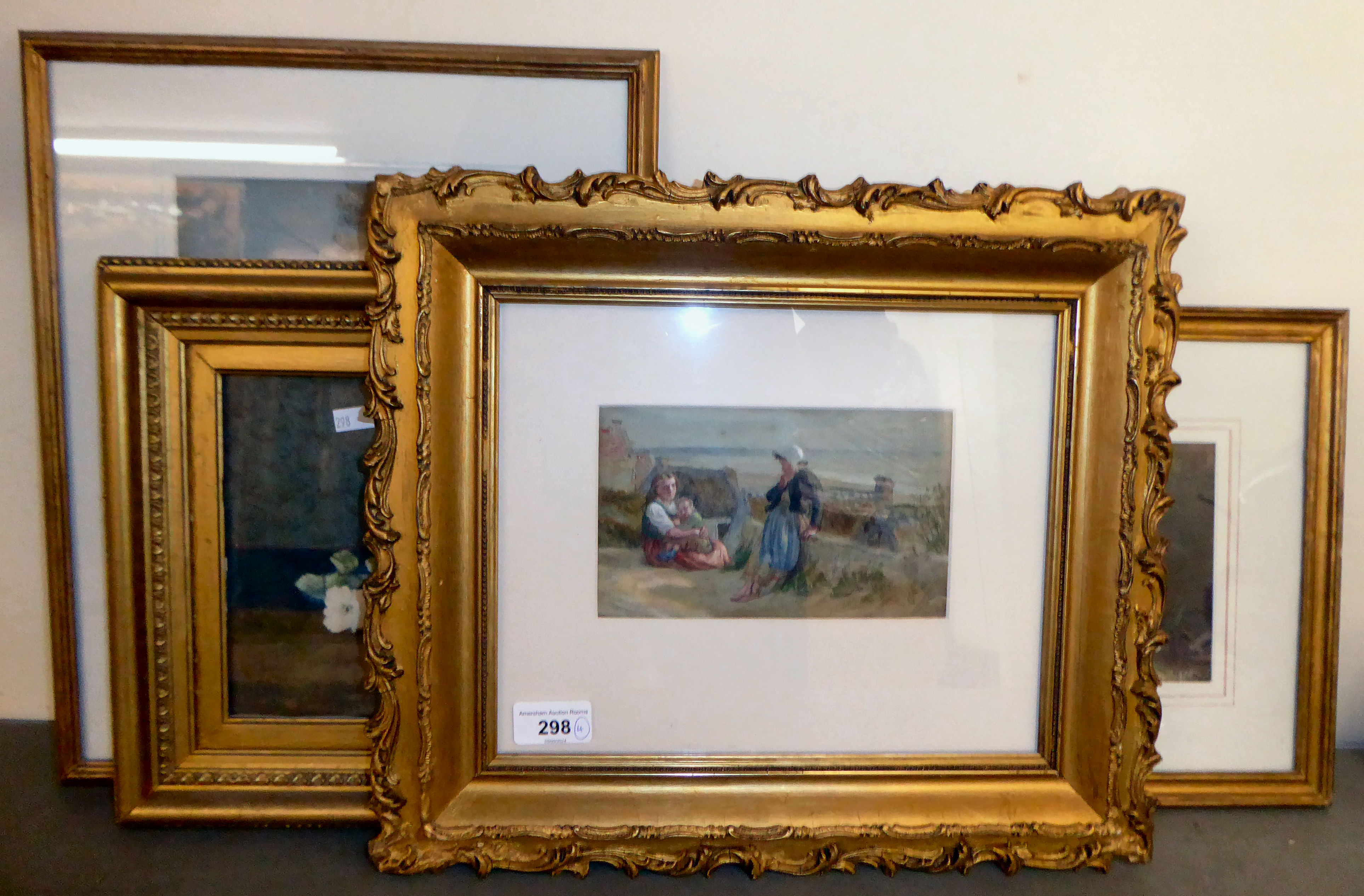 Four framed mid 19th-early 20thC watercolours  various subjects  one bears a signature  largest 7" x