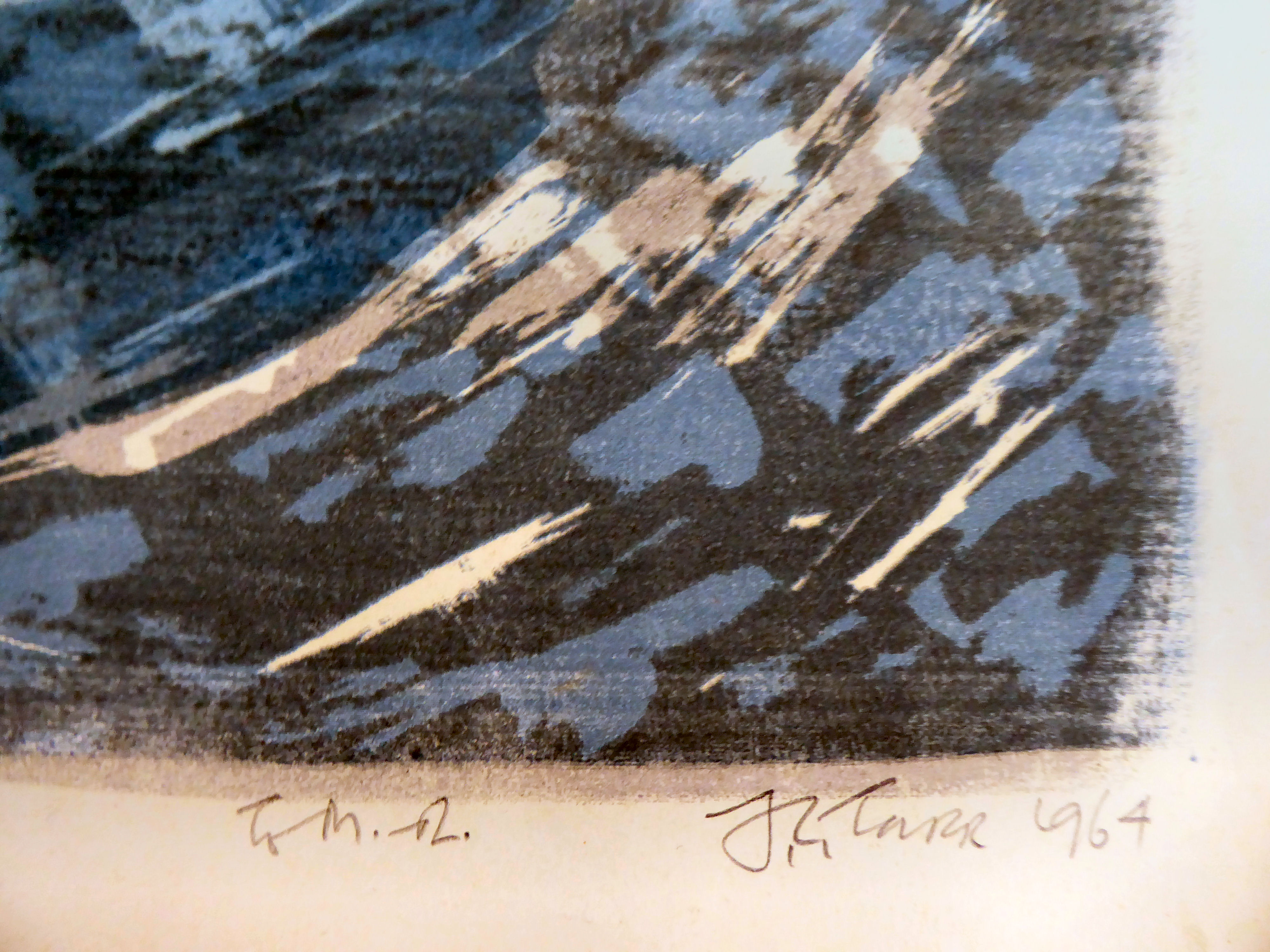After JL Tarr - four abstract studies  coloured prints  three bearing pencil titles & signatures - Image 3 of 8