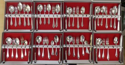 Boxed sets of Romney Plate cutlery and flatware