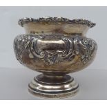 A silver pedestal vase  Birmingham 1905  5"h