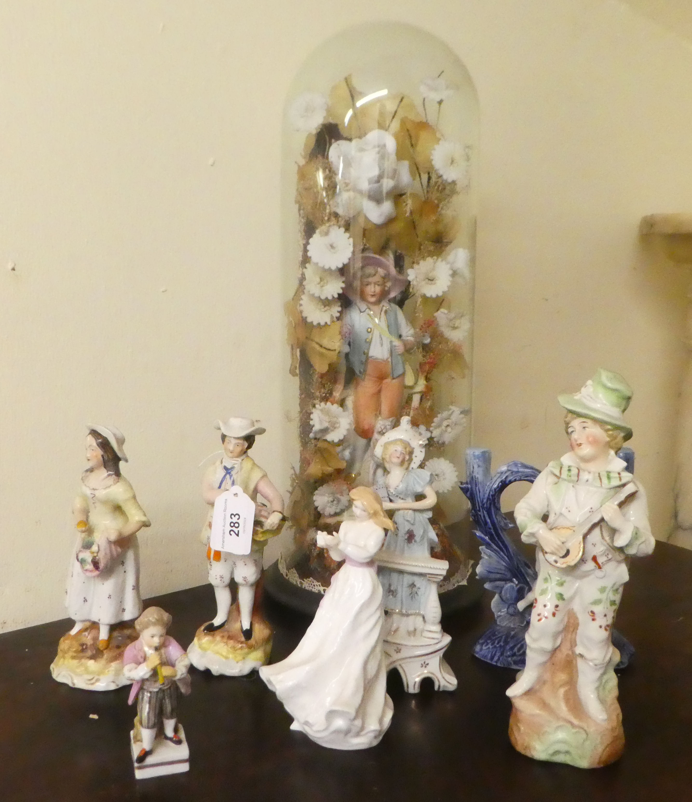 19thC and later ceramic figures: to include two Staffordshire pottery examples  6"h