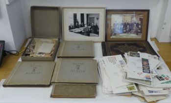 Mainly early/mid 20thC ephemera, mainly monochrome photographs; and uncollated used postage stamps
