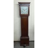 A 19thC oak cased longcase clock; the movement faced by a Roman dial  inscribed Frank Birkell of