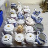 Patterned and branded china teapots and jugs
