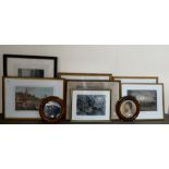 Framed 19thC and later variously themed monochrome and coloured engraving prints  largest 10" x 14"