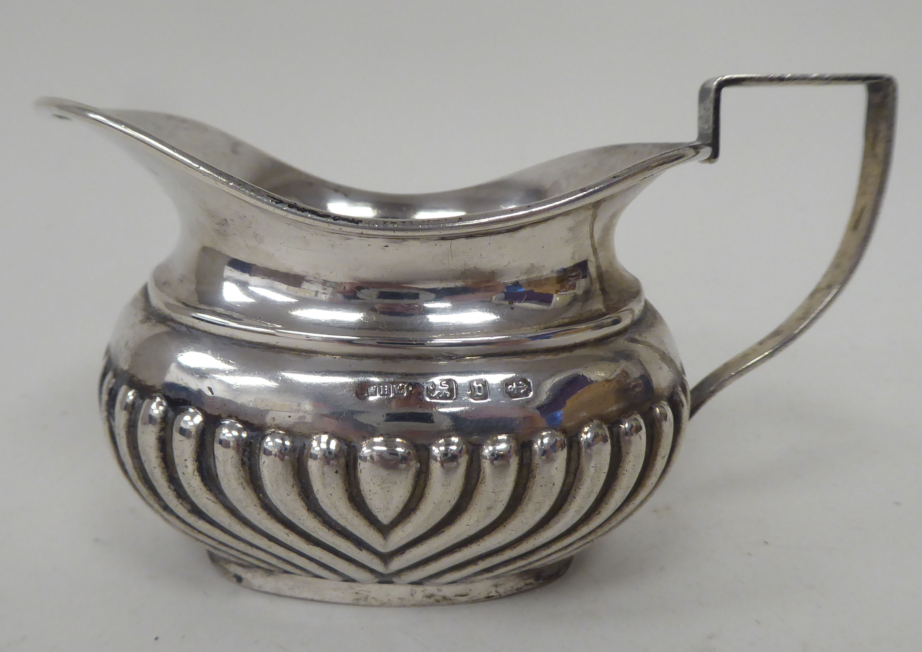 Silver and white metal collectables: to include a silver milk jug of demi reeded form  Birmingham - Image 7 of 7