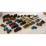 Mainly vintage Dinky painted diecast model vehicles: to include Austin Devon, Riley, Armstrong