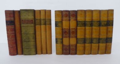 A pair of bookends, fashioned as 19thC leather bound books  8"h  18"w