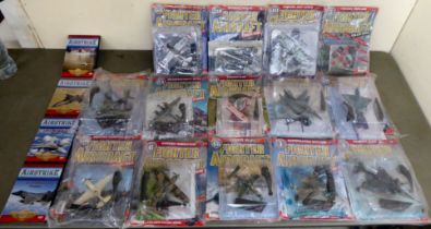 Diecast model aeroplanes: to include a Harrier Jump Jet  boxed