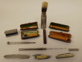Silver and other collectables: to include 9ct gold capped cheroot holders  boxed