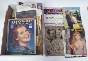 Film and entertainment printed ephemera: to include 'The Sphere 1940'