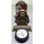 A mixed lot: to include variously cased timepieces and mantel clocks