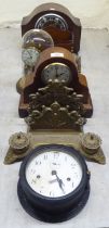A mixed lot: to include variously cased timepieces and mantel clocks