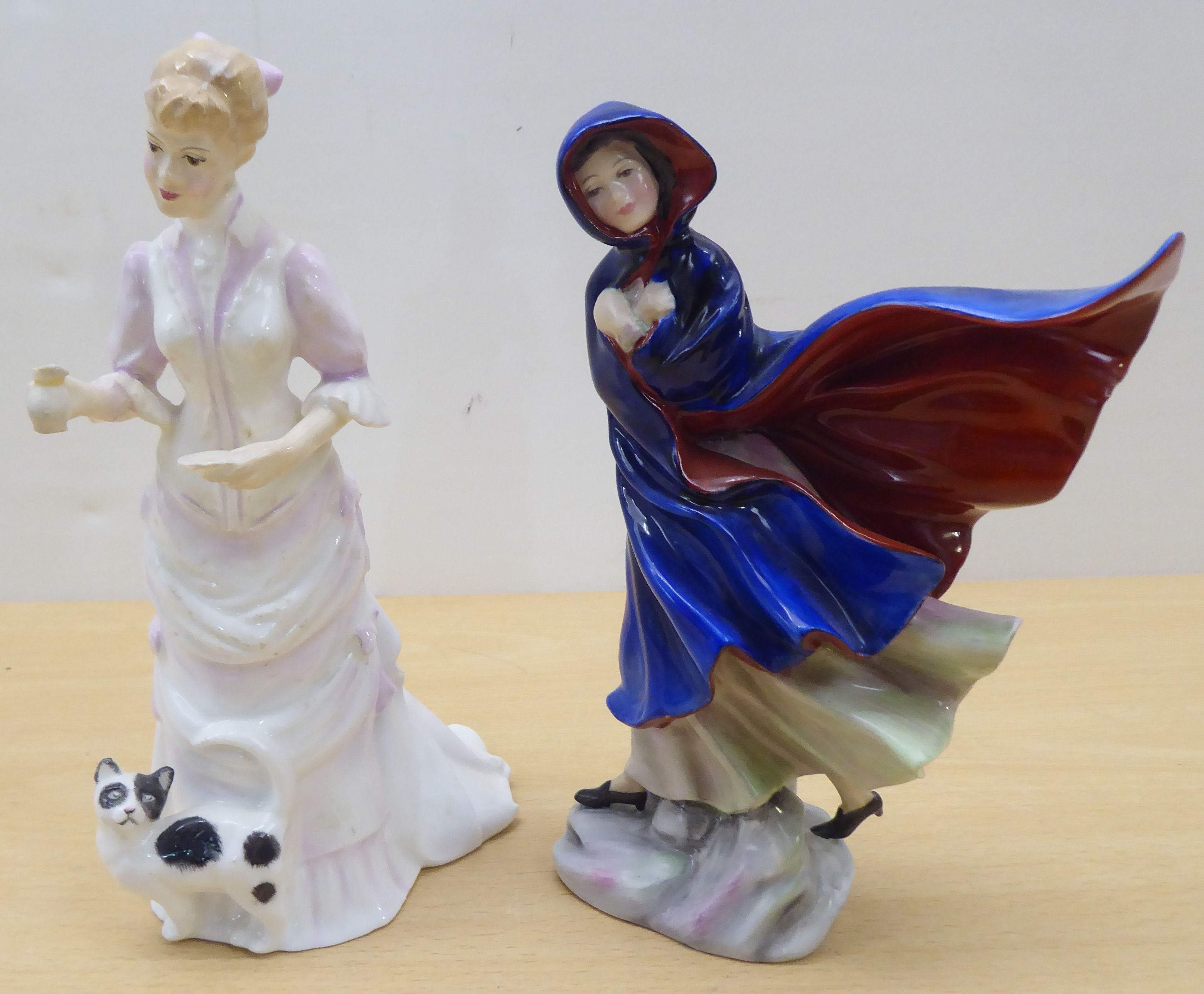 Seven Royal Doulton china figures: to include 'Autumn Breezes'  HN1911  7"h - Image 6 of 7