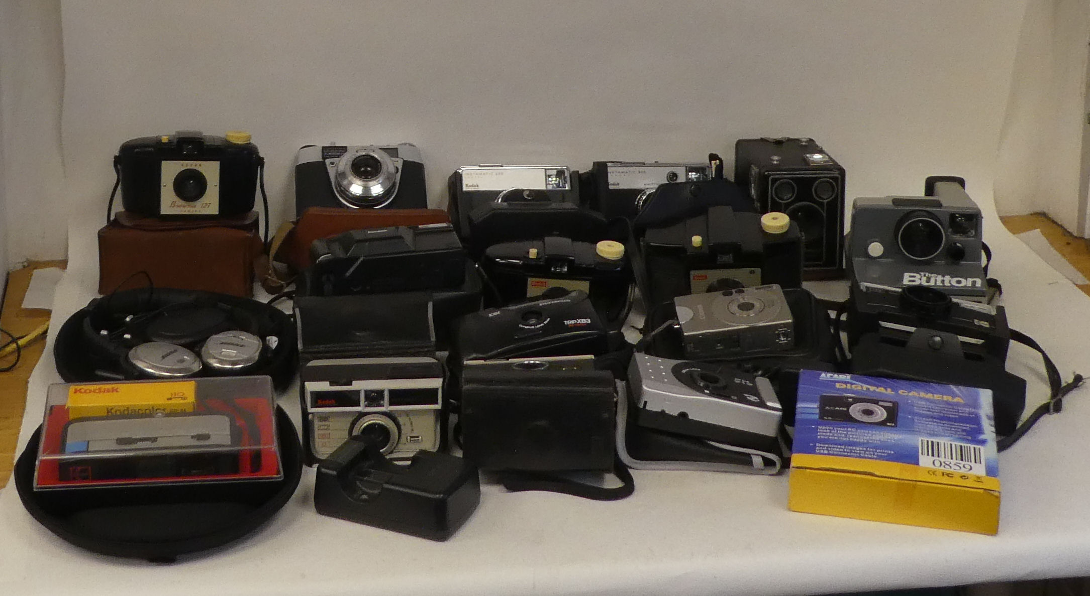 Mainly photographic equipment: to include various Kodak cameras; and a pair of Bose headphones