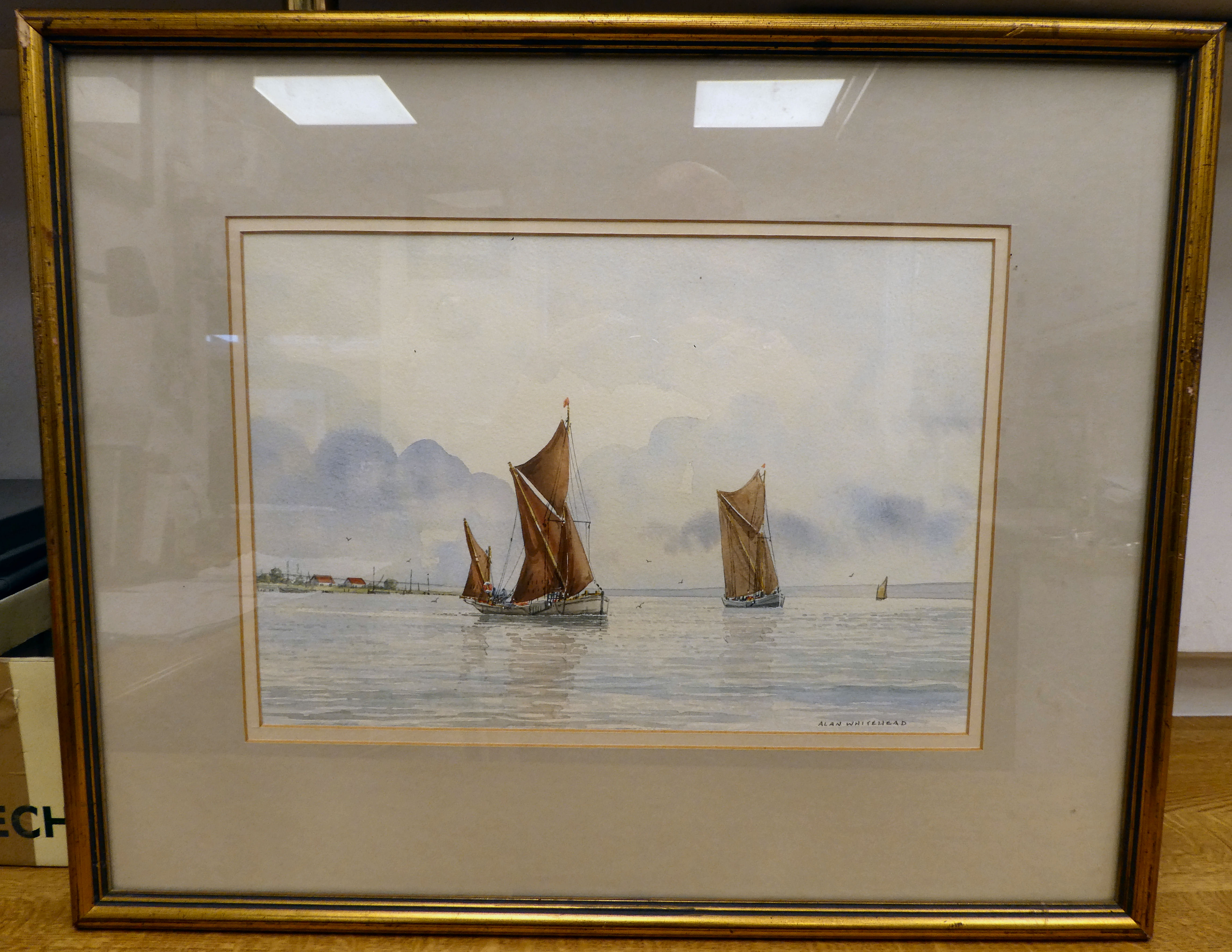 Alan Whitehead - 'Riverbank Moorings' and 'Cruising on the Blackwater'  two watercolours  bearing - Image 7 of 10