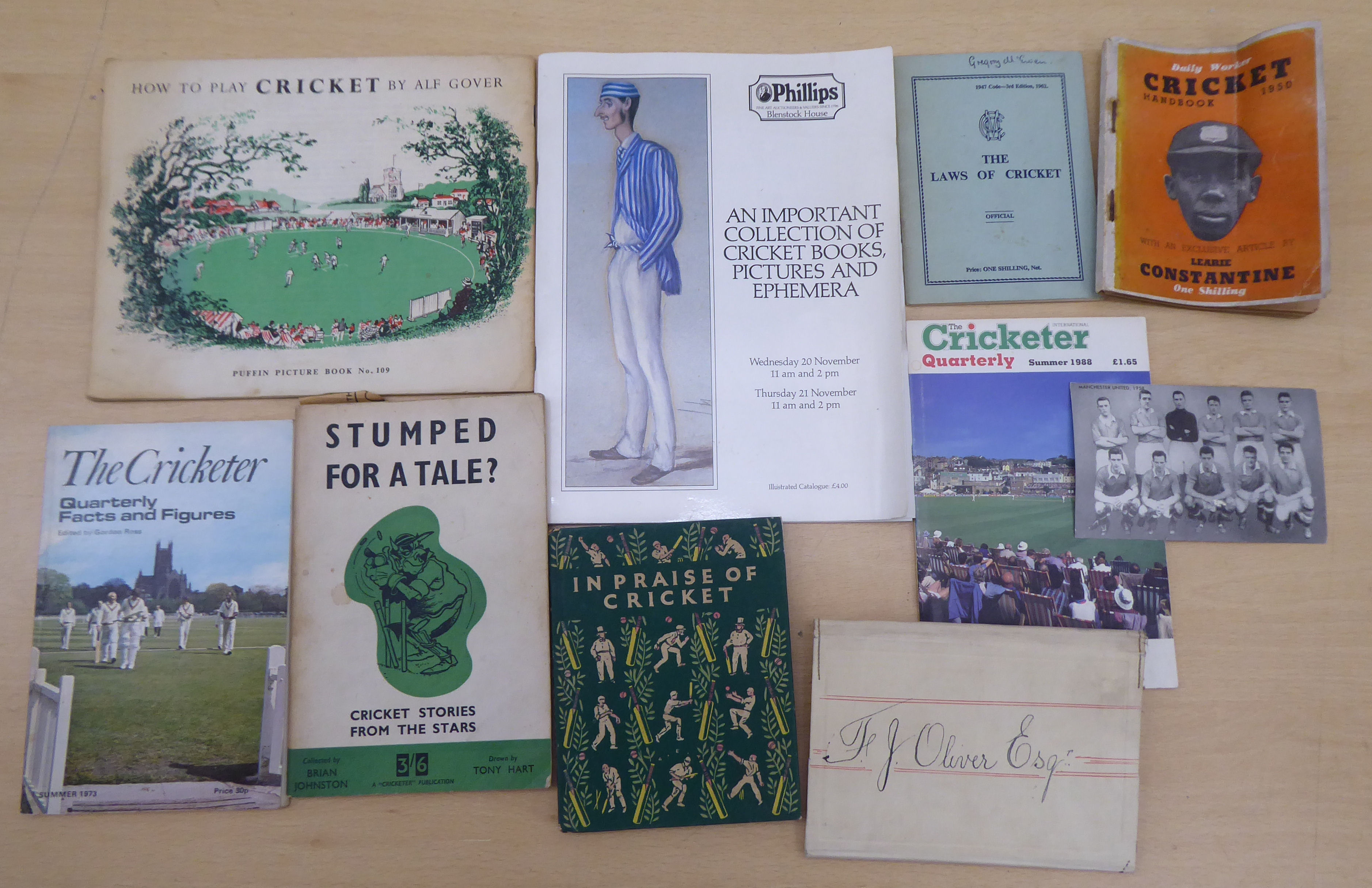 Books, mainly cricket related: to include 'Hit for Six' by Gerald Brodribb and 'The Game of Cricket' - Image 6 of 6
