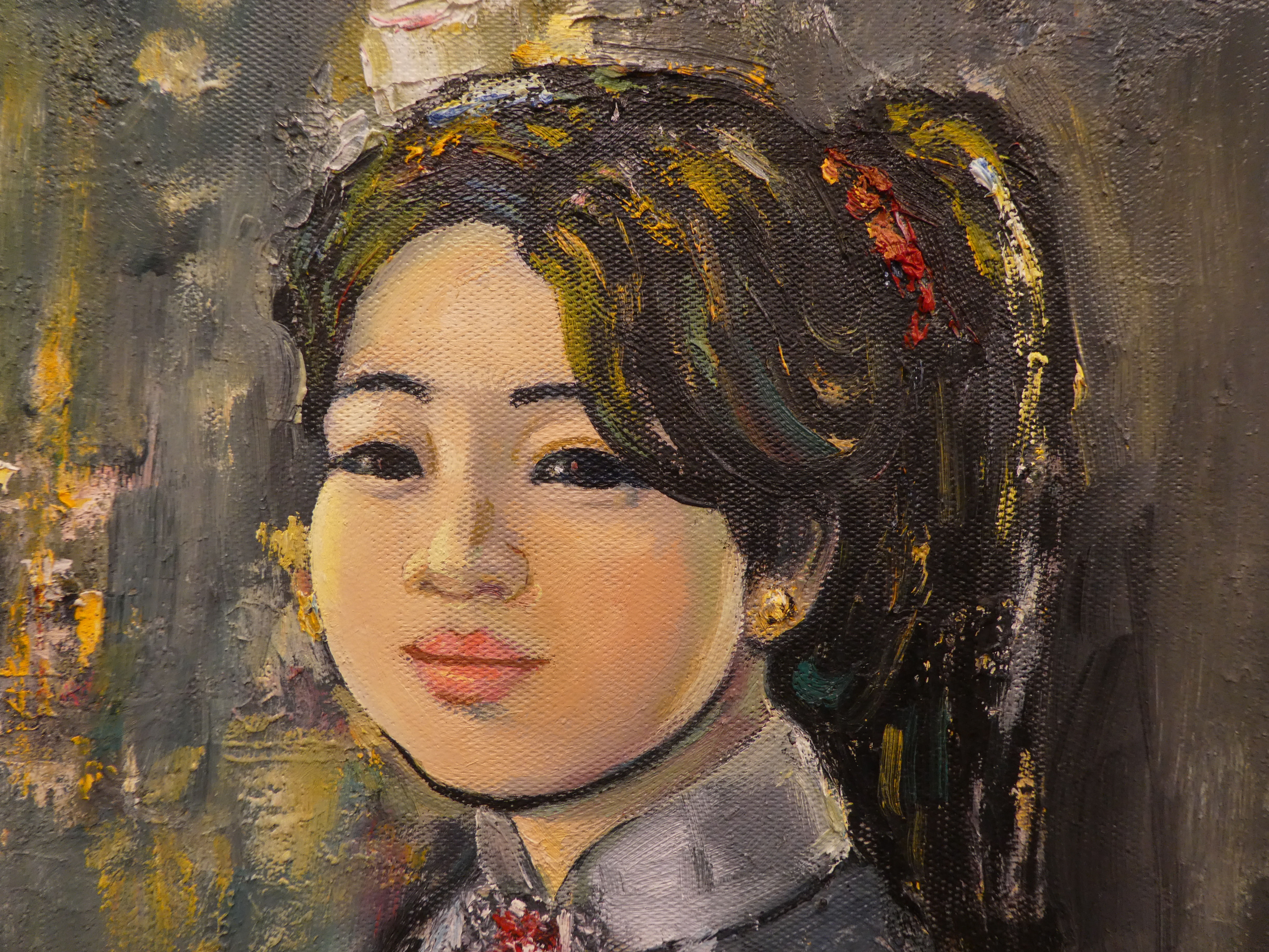 Pham Mui - 'Woman Sitting'  oil on panel  bears an indistinct signature & date  23" x 31"  framed - Image 2 of 6