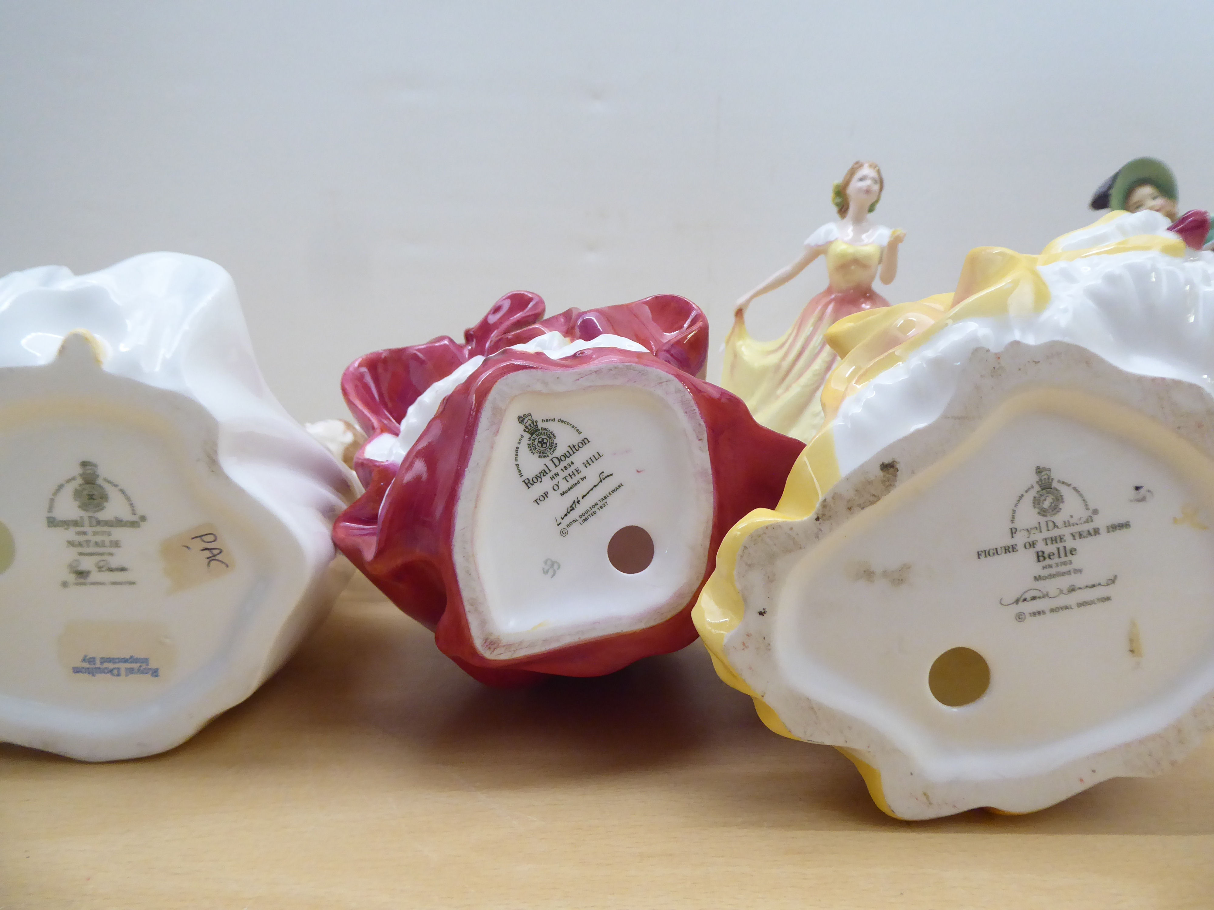 Seven Royal Doulton china figures: to include 'Autumn Breezes'  HN1911  7"h - Image 3 of 7