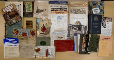 Mainly 20thC printed ephemera: to include gardening, television and radio related