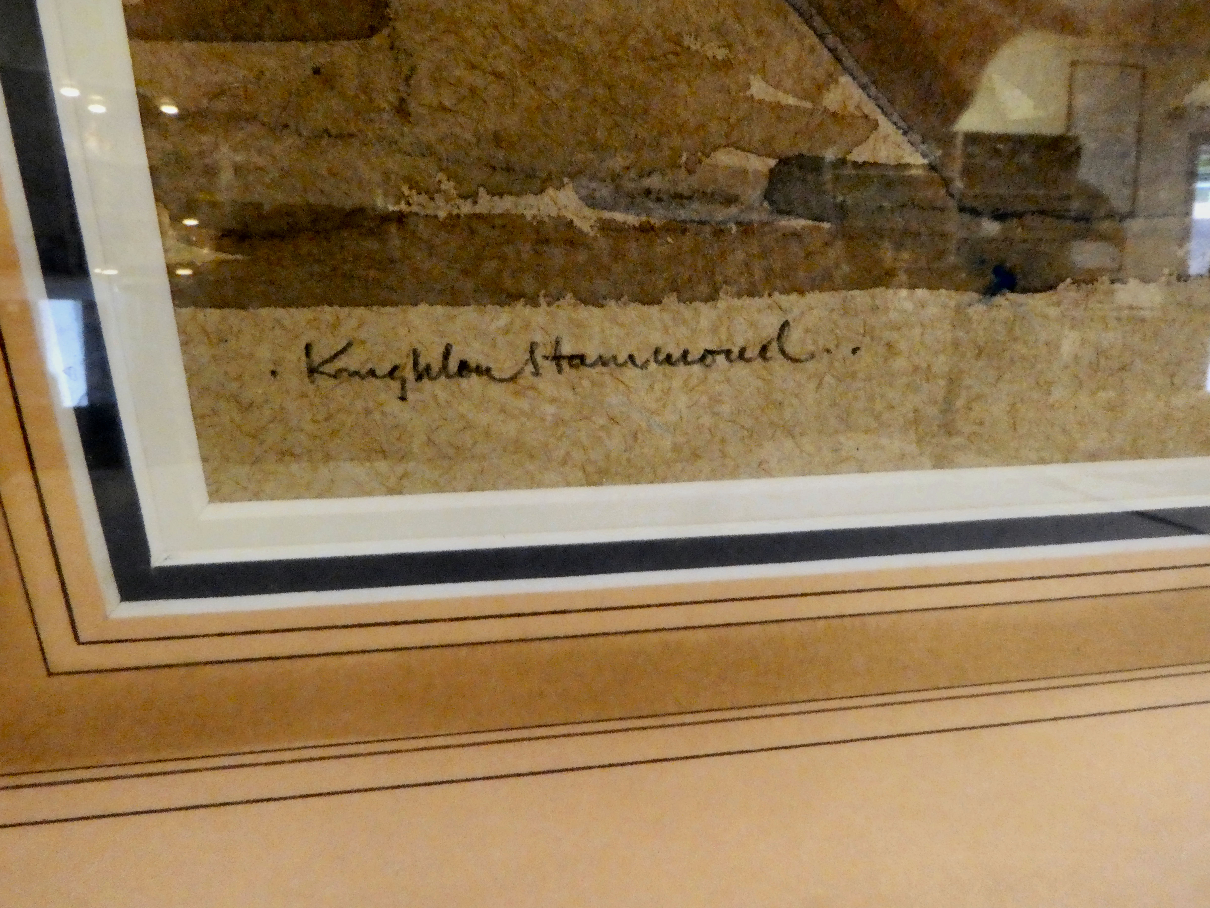 K Hammond - a study of Tower Bridge  watercolour  bears a signature  11" x 15"  framed - Image 3 of 4