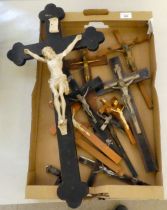 A collection of 20thC Continental crucifix  various sizes