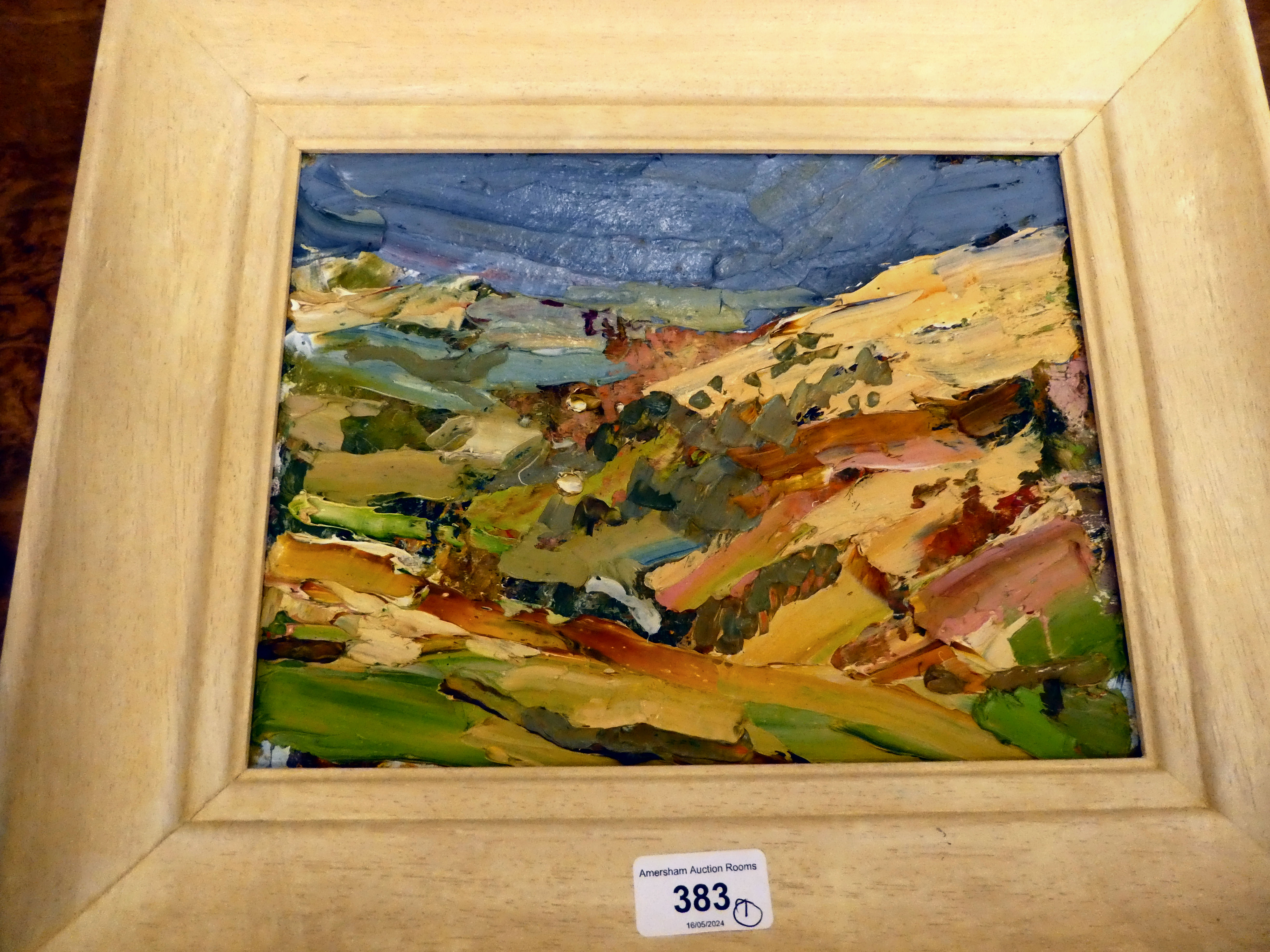 Veronica Gibson - 'Walk Towards Brecon'  oil on panel  inscribed verso  8" x 11"  framed - Image 2 of 3