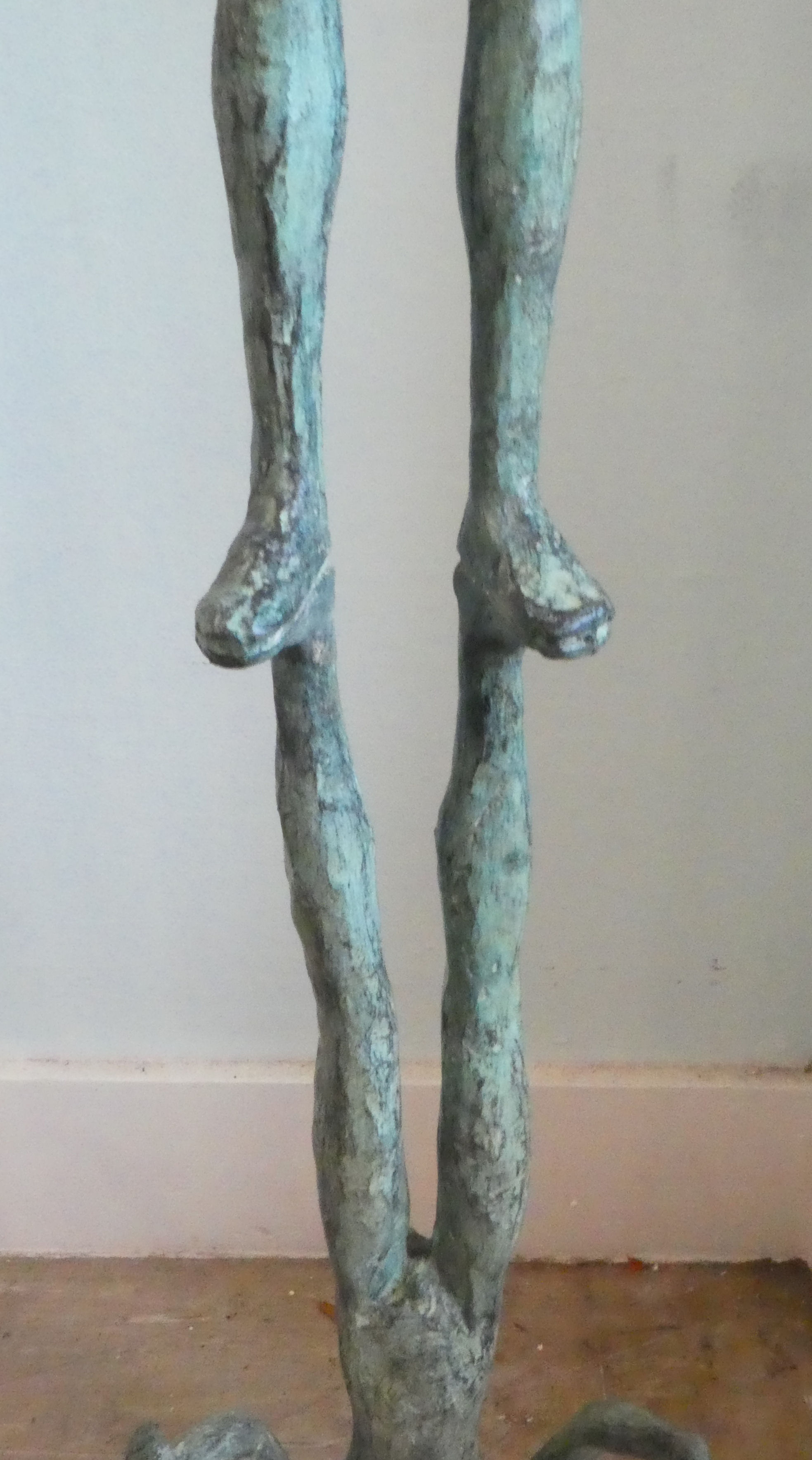 In the manner of Salvatore Dali 'Reflections' a cast bronze statue, on a plinth  46"h overall - Image 3 of 5