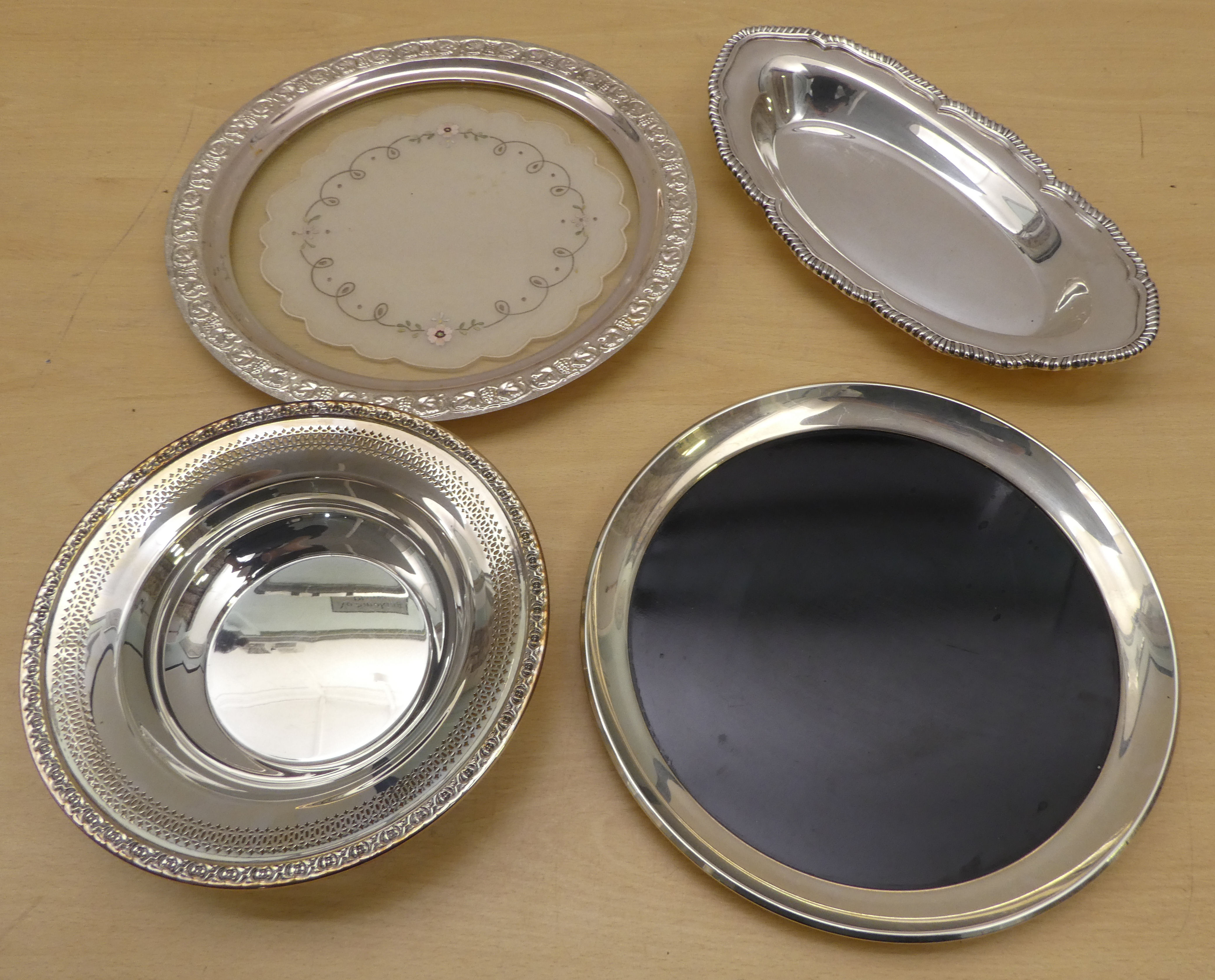 Silver plated tableware, mainly serving trays  largest 15" x 24" - Image 3 of 6