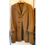 A Daks of London mans tan brown fabric three quarter length coat  approx. size 44" regular/large