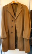 A Daks of London mans tan brown fabric three quarter length coat  approx. size 44" regular/large