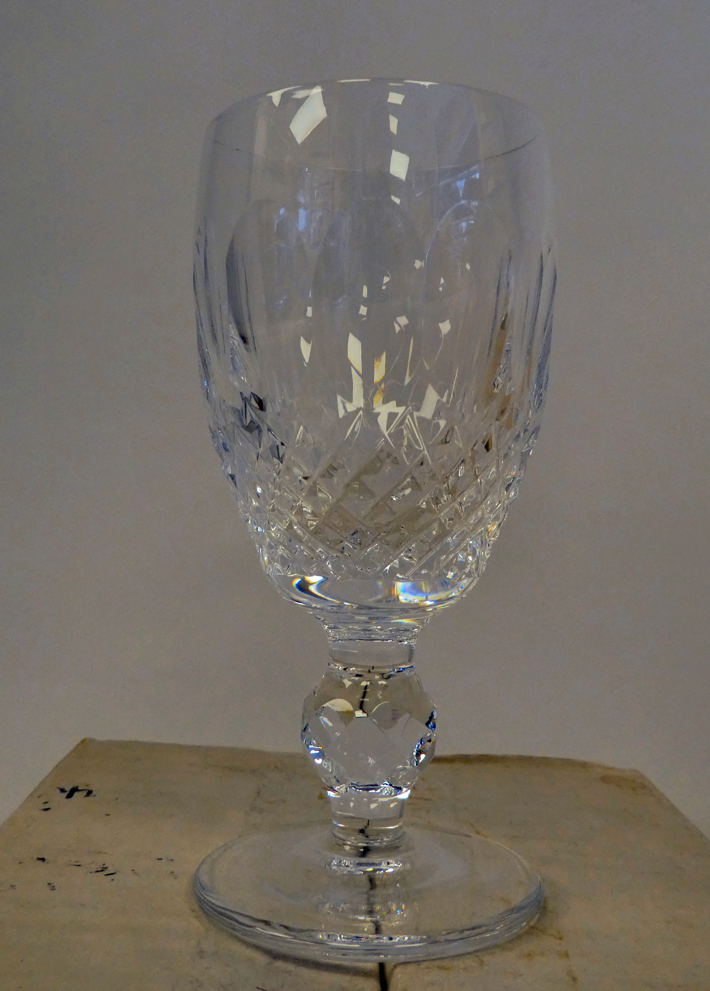 Waterford Crystal drinking glasses: to include a set of six Colleen pattern pedestal wines  5"h - Image 2 of 4