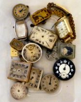 Wristwatch movements  various sizes and shapes
