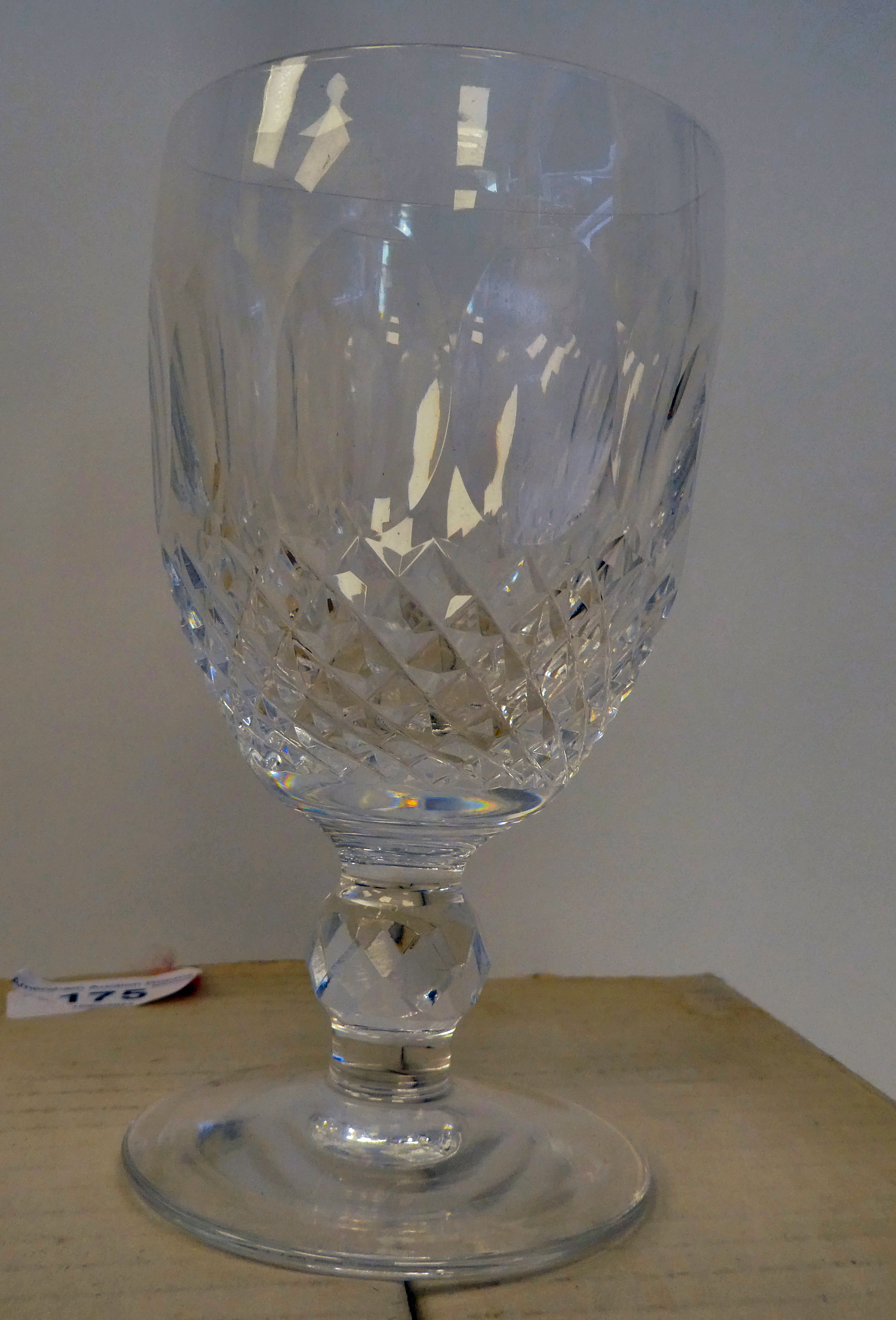 Waterford Crystal drinking glasses: to include a set of six Colleen pattern pedestal wines  5"h - Image 4 of 4
