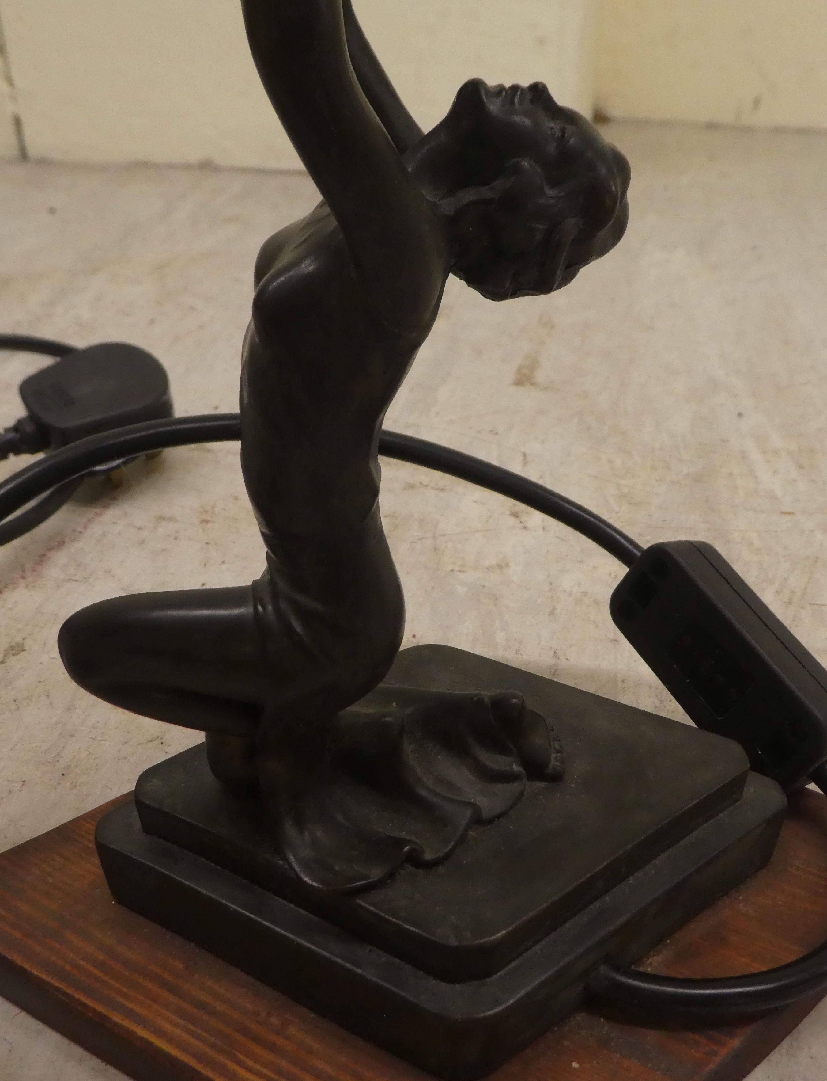 A 1930s Art Deco painted plaster figure, a kneeling nude  12.5"h - Image 7 of 7